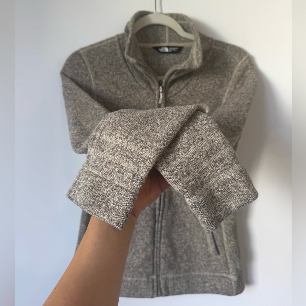 The North Face Crescent Sunset Full-Zip Fleece Jacket in Oatmeal - Size S - Picture 6 of 14